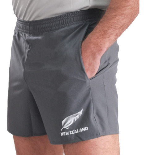 Short Deportivo Paddel Gym Running Imago All Blacks Gris