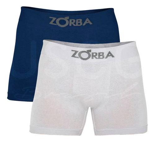 Kit Com 2 Cuecas Boxer Sem Costura Algodão Zorba