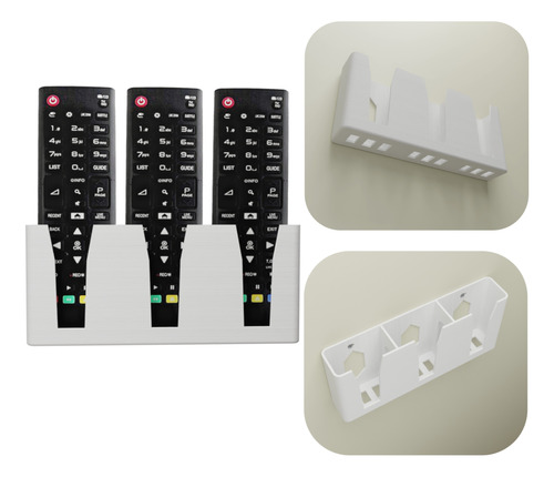 2 Bases Soporte Porta Controles Remotos Tv Aire Tele