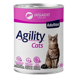 Alimento Agility Gato Adulto Sabor Hígado Lata 340g X 12