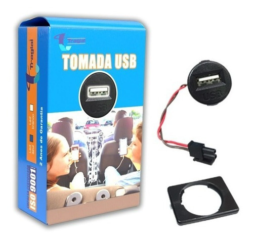 Tomada Usb Automotivo 12v Carregador Carro Tragial