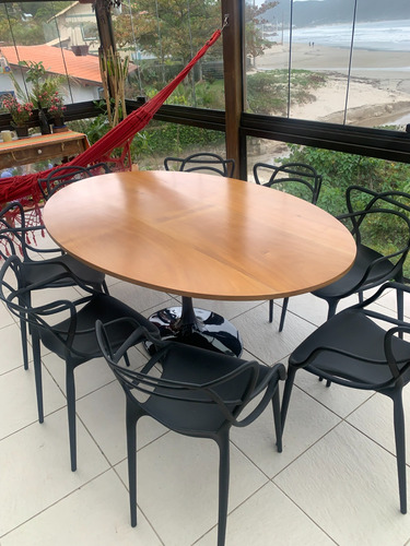 Mesa Jantar Tulipa Saarinen Oval 180x90 Cm Madeira Ou Laca