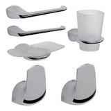 Set Combo Accesorios Baño Fv Epuyen 6 Piezas Cromo