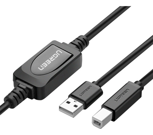 Cabo Impressora Ugreen Usb 2.0 Para B Macho Ativo 15m