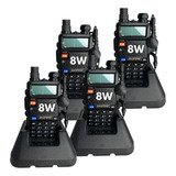 Handy Baofeng Uv5r 8w Kit X4 Uhf Vhf Bibanda Radio