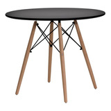 Mesa Eiffel Eames Base Madeira Preta 120cm