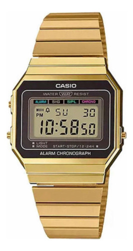 Reloj Casio Unisex Acero Retro Vintage A700wg-9a Dorado