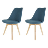 Sillas Tapizadas Tulip Eames Con Almohadon X2 Unidades