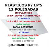 Plásticos P/ Lp Capa Gatefold 75 Externos 0,20 + 75 Internos