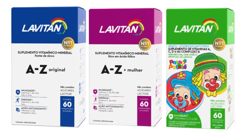 Kit Cimed Vitaminas A-z Homem A-z Mulher E Infantil Mix