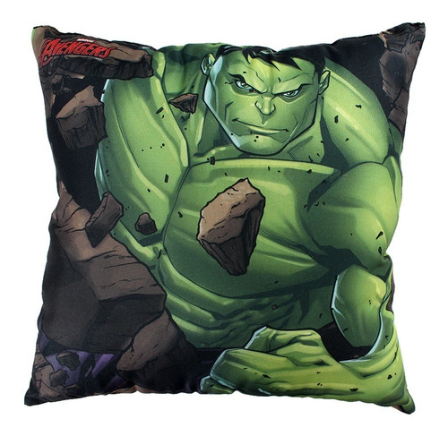 Almofada Fibra Microfibra 40x40cm - Hulk