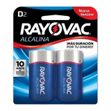 Pilas Grande Alcalina Tipo D Rayovac Blister × 2 