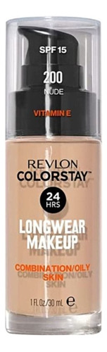 Base Revlon Colorstay Pump Pele Oleosa Nude Nº 200 30 Ml