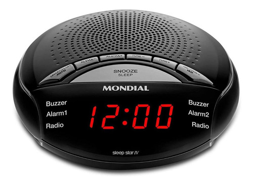 Radio Relogio Despertador Fm Mondial Rr 04 Função Sleep Star