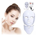 Máscara Con Cuello Led 7color Antiarrugas Rejuvenece Acne