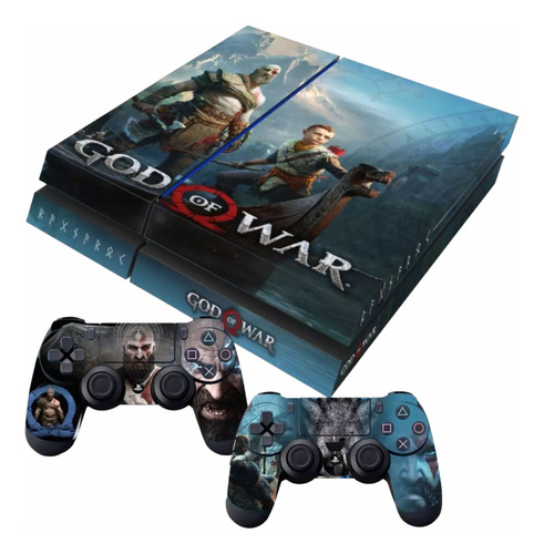 Skin Completo Adesivo Playstation 4 Ps4 Fat God Of War 