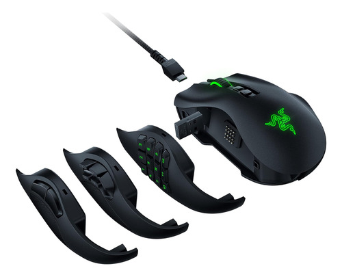 Ratón Inalámbrico Para Juegos Razer Naga Pro: Lado Intercamb