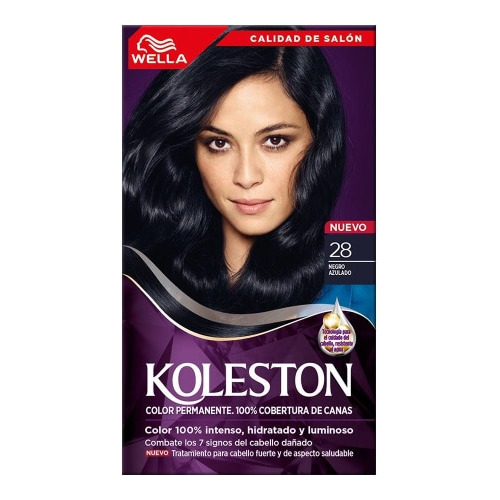 Tinte Para Cabello Koleston Negro Azulado 28