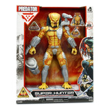 Predator Con Casco 30cm Poseable Figura Articulada Y Con Luz