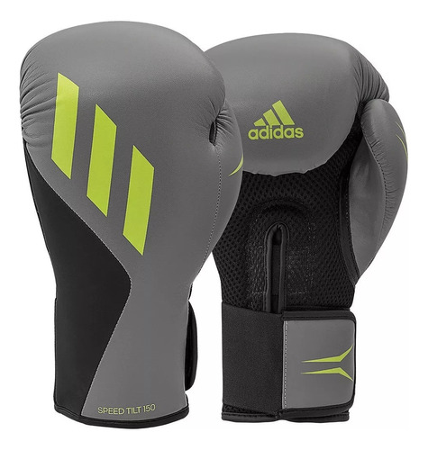 Luva De Boxe adidas Speed Tilt 150 Cinza E Amarelo