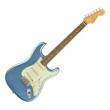 Guitarra Eléctrica Fender Vintera Road Worn '60s Stratocaster De Aliso Lake Placid Blue Laca De Nitrocelulosa Con Diapasón De Granadillo Brasileño