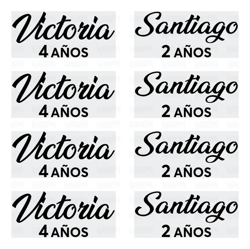 Vinil Sticker Adhesivo Feliz Cumpleaños Edad / 50 Piezas