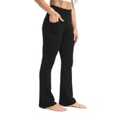 Pantalones De Yoga Acampanados De Pierna Ancha Para Mujer, L