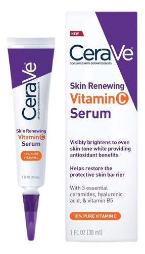 Sérum Renovador Cerave C, 30 Ml, Vitamina Original Para La P