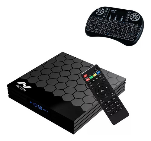 Tv Box Nictom T1pro 8gb Negro 1gb Ram Android + Mini Teclado