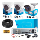 Kit Hikvision Hilook Dvr 4 Ch + 3 Cámaras 1080p + Utp Ext