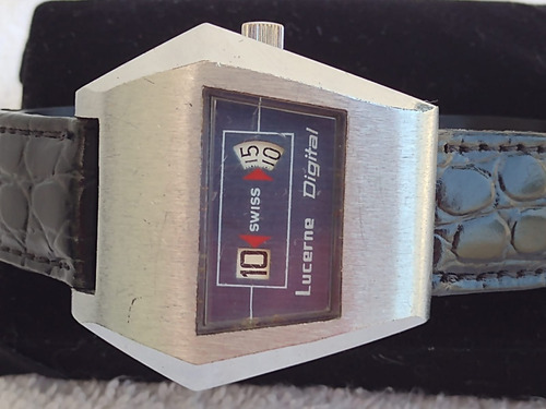 Reloj Lucerne Digital Cuerda Vintage De Colección Raro