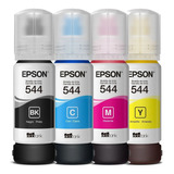 Refil De Tinta Epson Ecotank 544 Kit 4 Cores ( Originais )