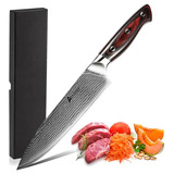 Ambertronix Cuchillo De Chef Profesional De Damasco De 8 Pul