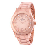 Relógio Champion Feminino Rosé Elegance Cn20800z Grande