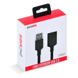 Cabo Extensor Usb A 2.0 Macho Para Usb A 2.0 Femea 28awg Pur