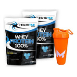 Whey Protein 100% 4,2kg (2 Pacotes) Health Time + Brinde