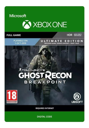 Ghost Recon Breakpoint Ultimate Codigo 25 Digitos Global 