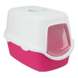 Bandeja Sanitaria Litera Cerrada Para Gato Premium 56x40x40 Color Rosa