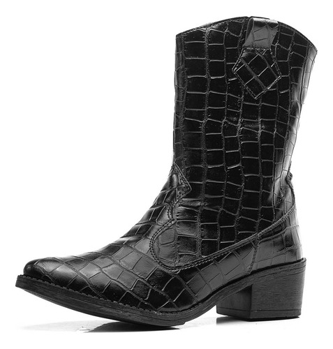 Bota Branca Feminina Texana Cano Alto Country Botina Rodeio