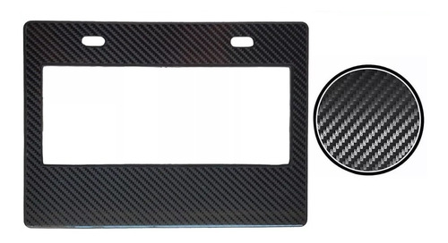 Porta Placa Negro Fibra De Carbono Brillante 5d Motocicleta