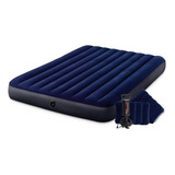 Colchon Inflable 2 Plazas Reforzado 2 Almohadas Inflador 