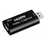 Tarjeta De Captura De Vídeo 4k 1080p Hdmi A Usb 2.0