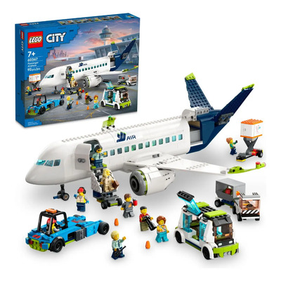 LEGO® City Avión de Pasajeros 60367 ; divertido juguete con un gran avión, que incluye 9 minifiguras; regalo ideal para niños y niñas a partir de 7 años | Envío gratis