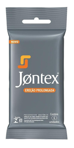 Preservativo Lubrificado Jontex Ereção Prolongada Pac 6 Un