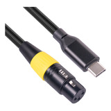 Cabo Usb C Para Xlr Fêmea Tipo C Macho Para 3 Pinos Xlr Fême