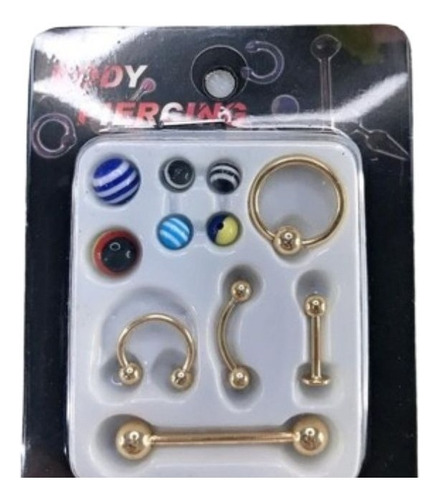 12 Caixas Piercing Variados Rosto Orelha  Aco Inox