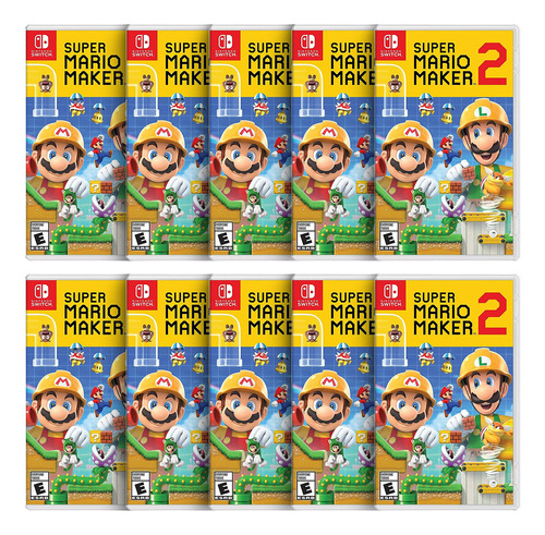 Combo Com 10 Super Mario Maker 2 Switch Midia Fisica