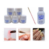 Kit Acryfine Polímero + Monomero + Pincel Uñas Esculpidas