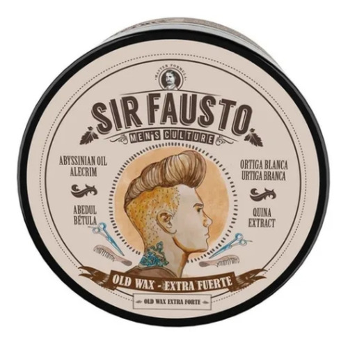 Sir Fausto Old Wax Extra Fuerte X100ml Cabello Barbería Cera