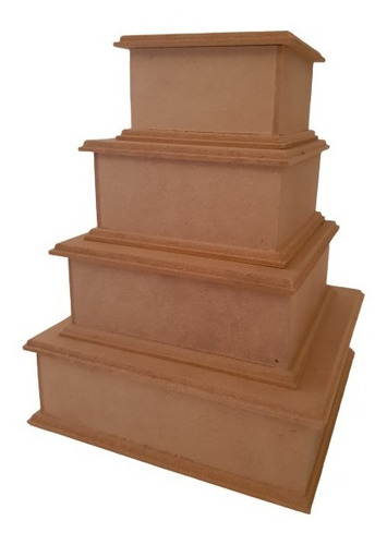 Caja Fibrofacil 15x15x4 Cm (6 Unidades)  Maderarte